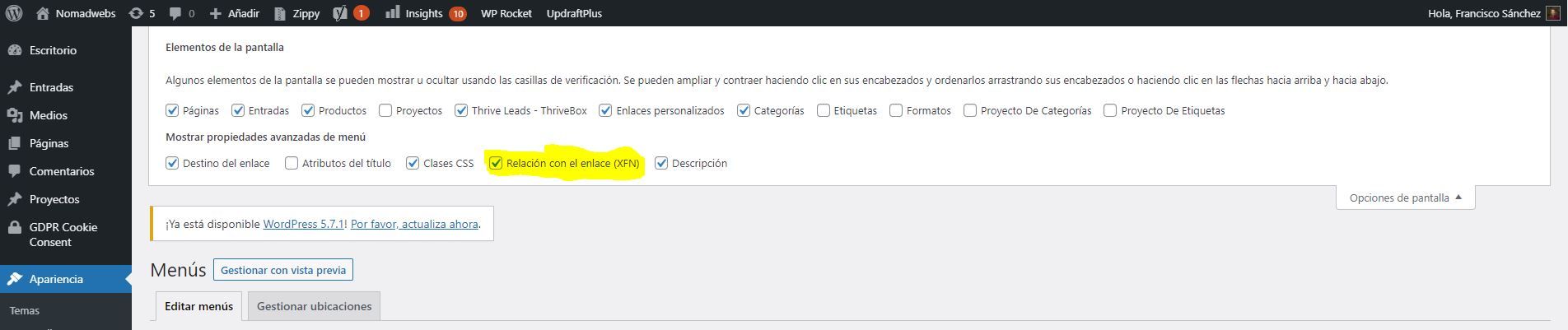 relación con enlace XFN